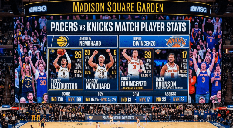 pacers vs knicks match player stats