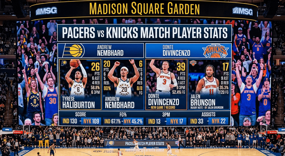 pacers vs knicks match player stats