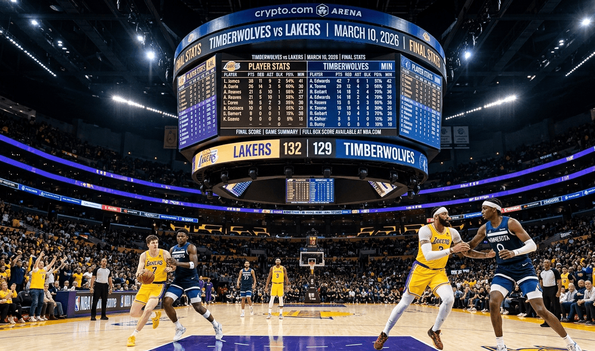 timberwolves vs lakers match player stats