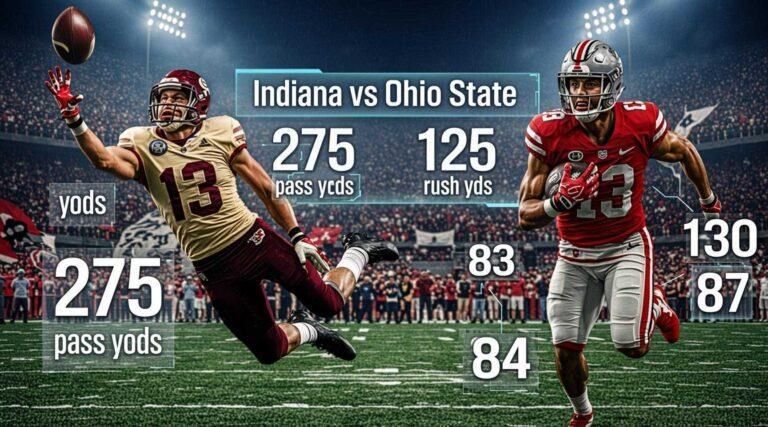 Indiana Hoosiers Football vs Ohio State Buckeyes Football Match Player Stats