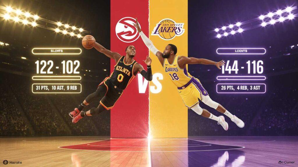 Atlanta Hawks vs Lakers Match Player Stats