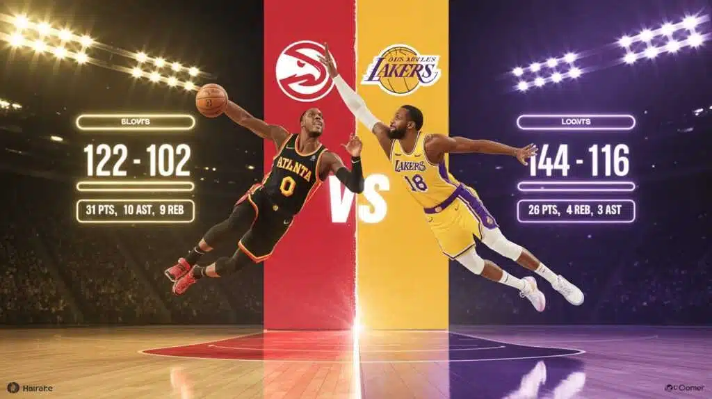 Atlanta Hawks vs Lakers Match Player Stats