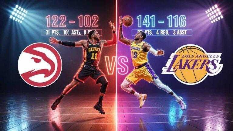Atlanta Hawks vs Lakers Match Player Stats