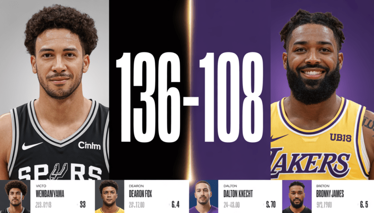 San Antonio Spurs vs Lakers match player stats